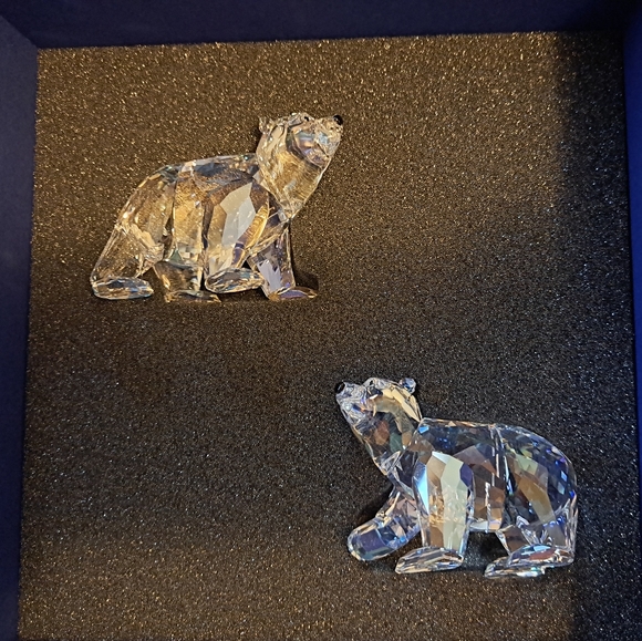 Swarovski SCS 2011 Polar bear cubs w boxes and  COA - Picture 2 of 14